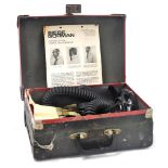 A Siebe Gorman Puretha gas respirator, cased.