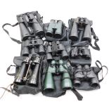 Assorted binoculars, including Sacura, Hilkinson, and Opticron, (9).