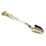 A Victorian silver King's pattern stilton scoop, crest engraved, Chawner & Company, London 1867, 3.3