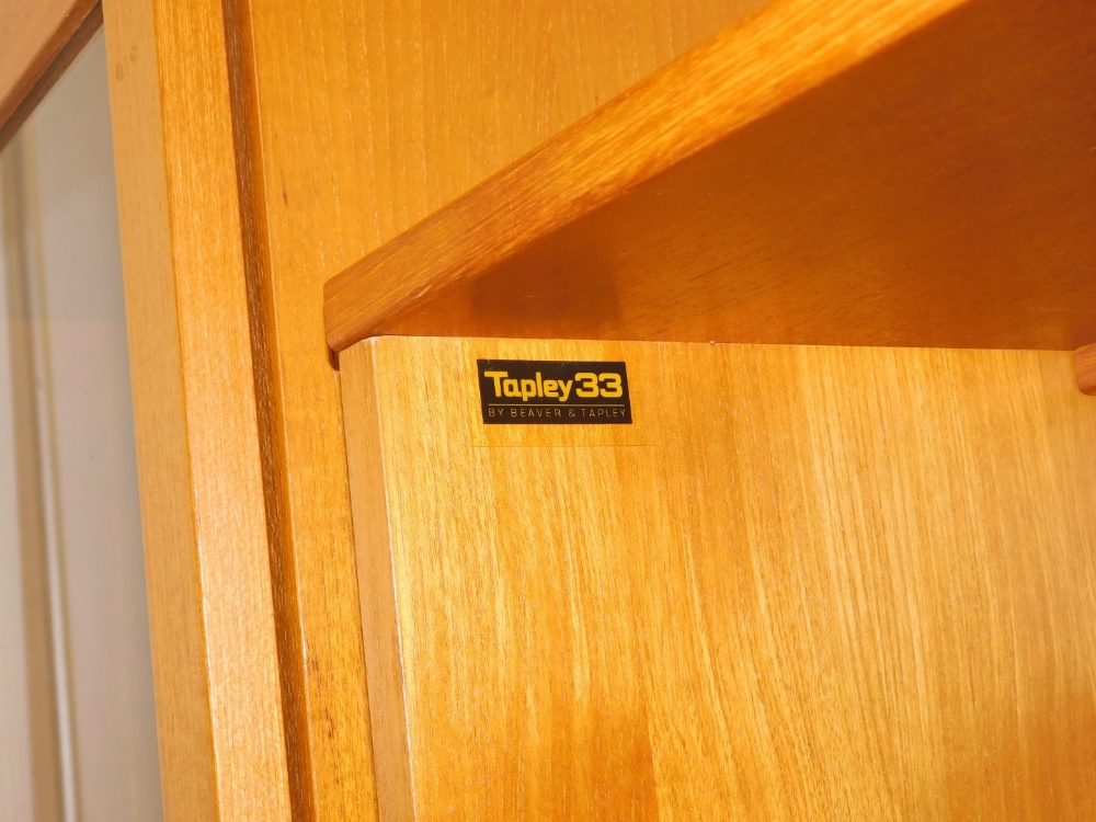 A vintage 1960's teak modular lounge unit, comprising a glazed cabinet on a three drawer chest base, - Image 3 of 3