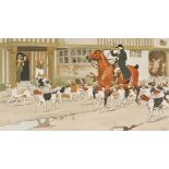 After Cecil Aldin. A Hunting Morning, print, 37cm x 60cm.
