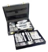 A canteen of cutlery for twelve place settings, of plain design, stamped 830, 98.26oz all in includi