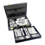 A canteen of cutlery for twelve place settings, of plain design, stamped 830, 98.26oz all in includi