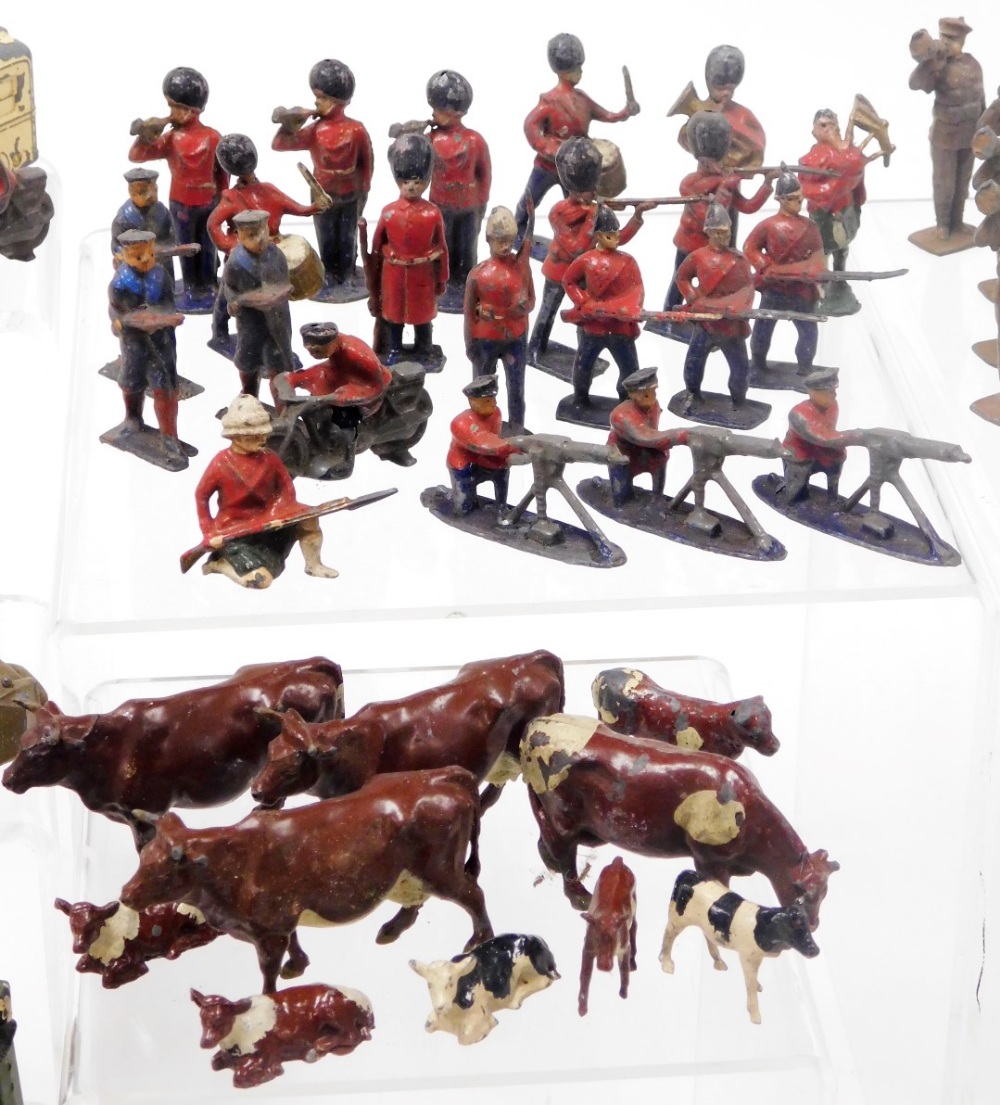 A group of early 20thC lead figures of World War I and other soldiers, together with farmyard animal - Image 4 of 8