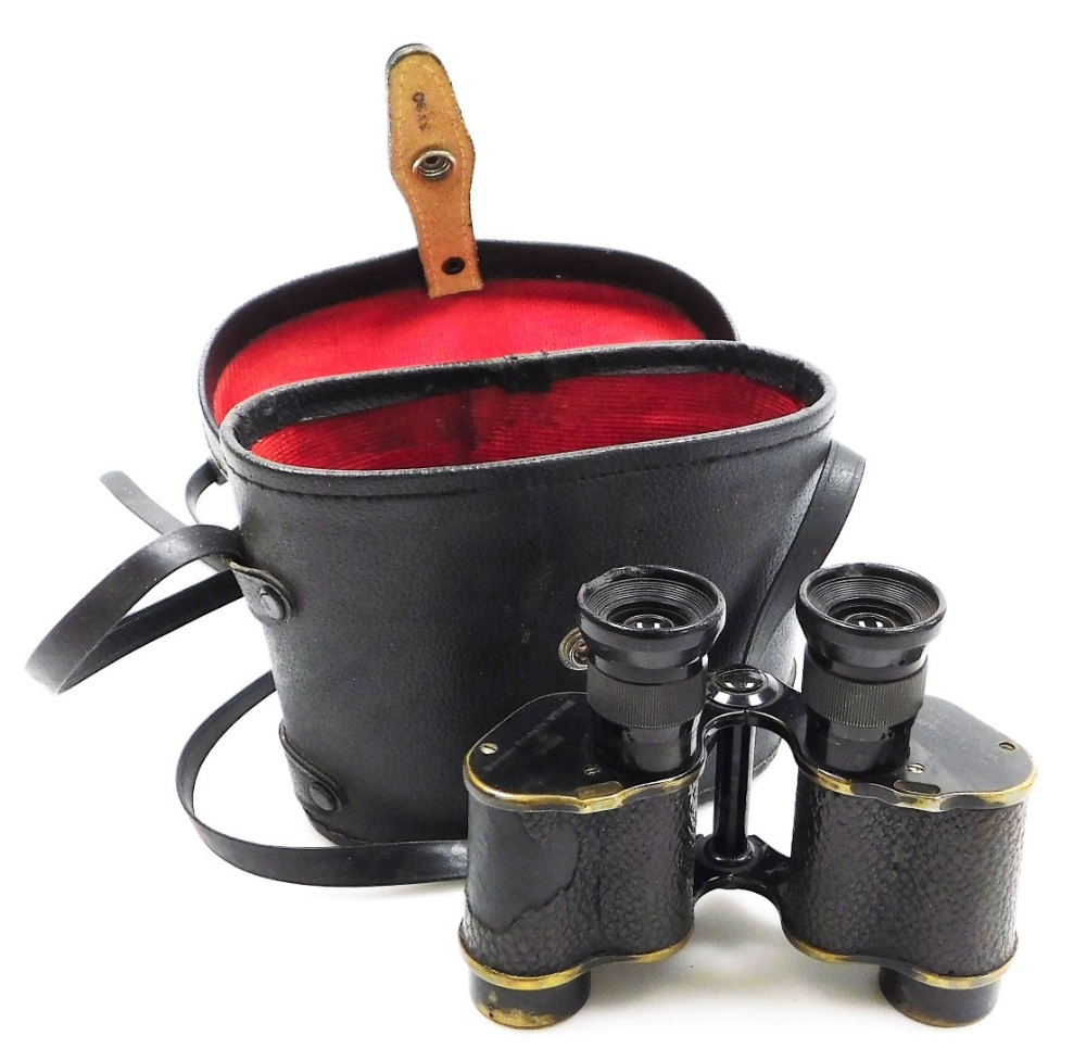 A pair of Kershaw and Son military binoculars 1935, number 3 mark II, cased.