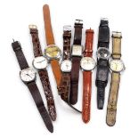 Gentleman's wristwatches, mid century and later, including Summit, Montrose, Cyma, and Limit, all wi