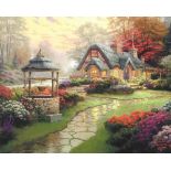 Thomas Kinkade. Make A Wish Cottage, print, 40cm x 49cm.