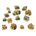 A group of Lilliputt Lane cottages, to include Cowslip Cottage, Tower Bank Arms, Coronation Arms, Ch