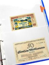 Banknotes of Germany, including a Rommel twenty Reichsmark, City and Reichs Bank inflationary notes,