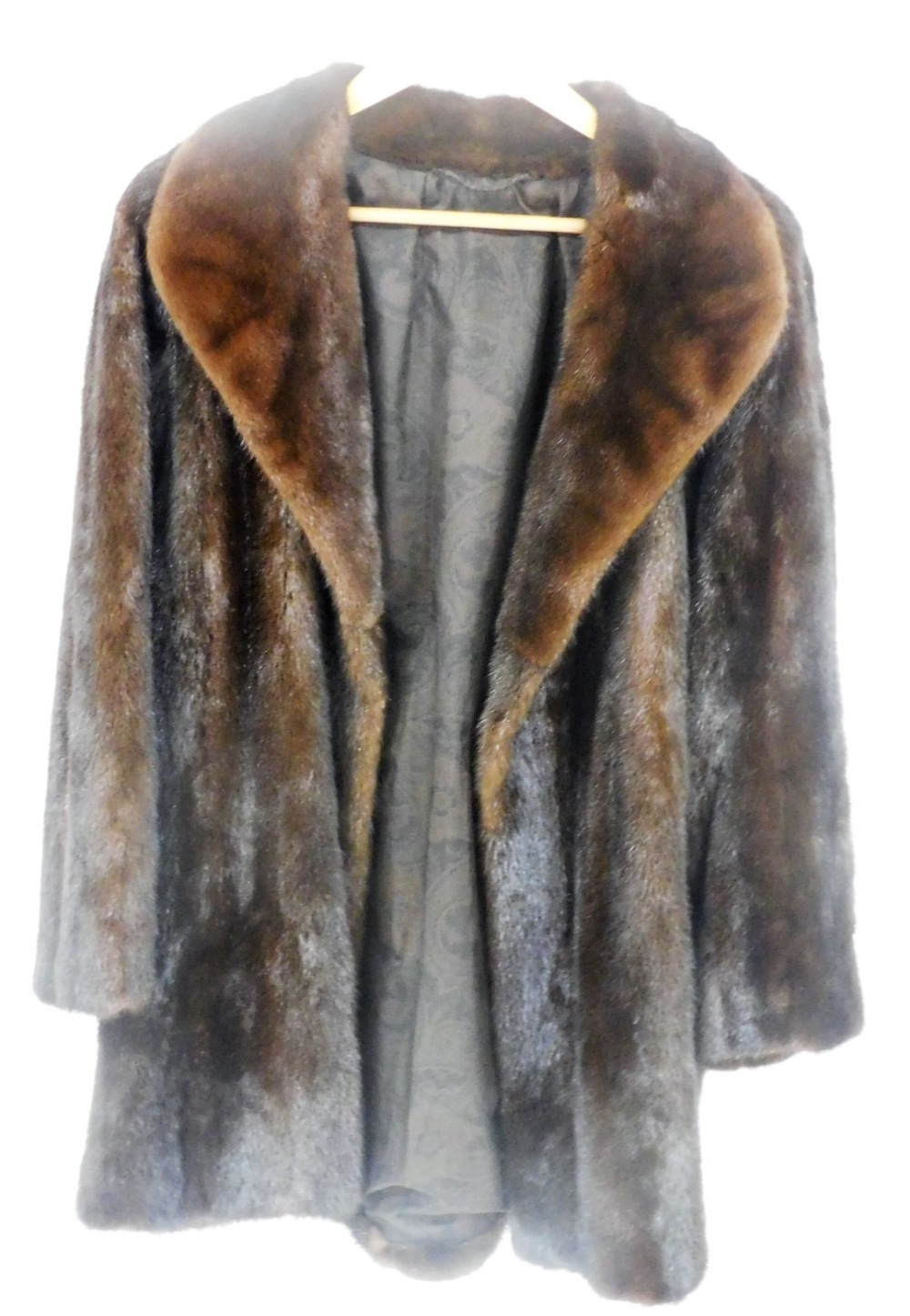 A lady's mink waist length fur coat, under arm measurement 58cm wide.