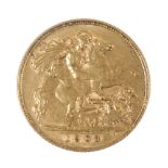 An Edward VII gold half sovereign 1908, 4.0g.