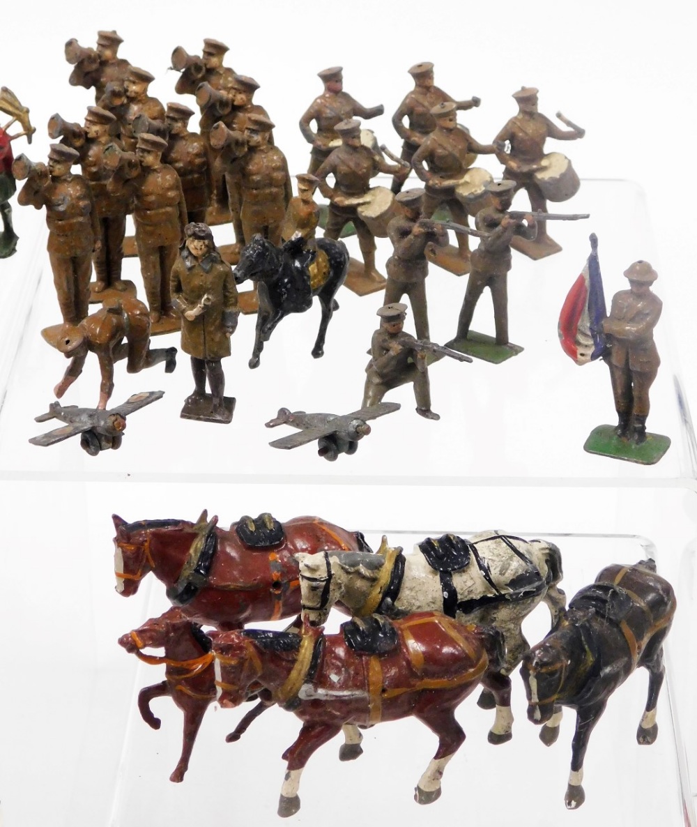 A group of early 20thC lead figures of World War I and other soldiers, together with farmyard animal - Image 3 of 8