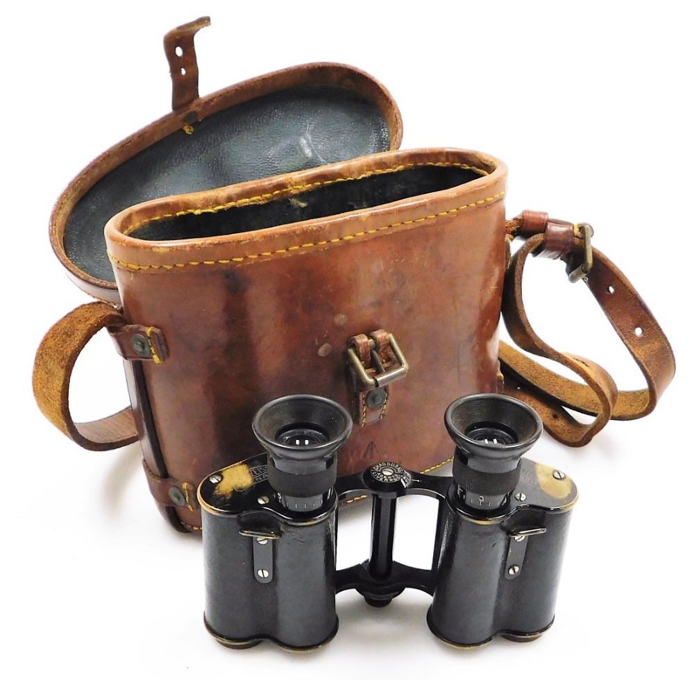 A pair of Carl Zeiss Feldstecher 8FACH military binoculars, in an unmatched case marked for 1937.