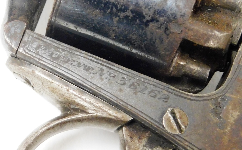 A Victorian double action percussion revolver, patent number 38162, together with a bullet mould, sh - Image 5 of 7