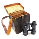 A pair of WWII military binoculars 1944, LOS419MA, registered no. 104963, cased.