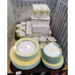 A Villeroy and Boch Twist Alea Limone part coffee and dinner service, some boxed.