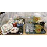 General household effects, to include a Wedgwood jasperware biscuit barrel with plated mount, Babych