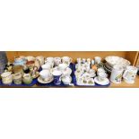 Decorative china and effects, to include a quantity of crested ware, Brighton, Stratford upon Avon,