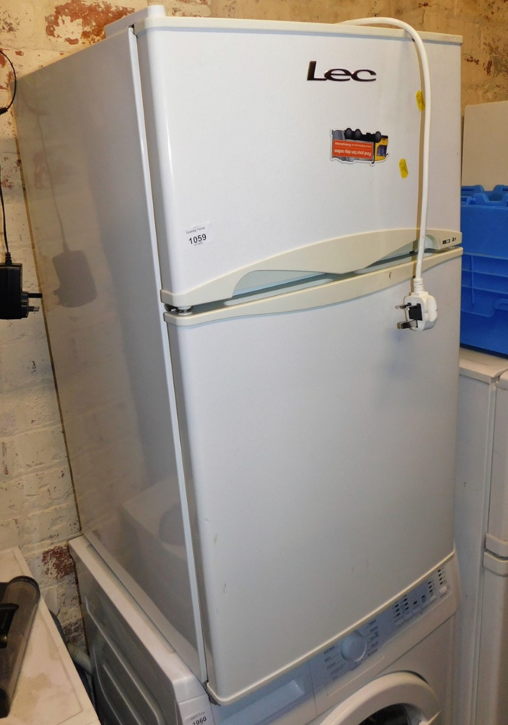 A Lek undercounter fridge freezer.