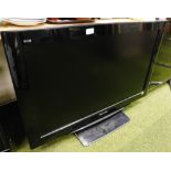 A Panasonic Viera 36" television, TX-37LZD81, with lead and remote.