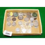 A quantity of pre decimal coinage, some silver, to include William III coin, Queen Victoria coinage,
