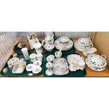 Decorative china and effects, a Colclough Ivy Leaf pattern part coffee and dinner service, Aynsley W