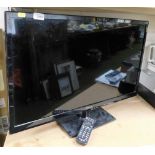 A Panasonic 32" television, with lead and remote.