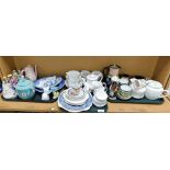 Decorative china and effects, a Paragon Belinda pattern tea service, an Oriental teapot, teacups and