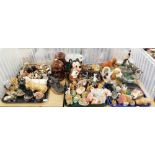 A quantity of Pendelfin figures, various Basset Hound figures, a novelty Mickey Mouse teapot, treacl