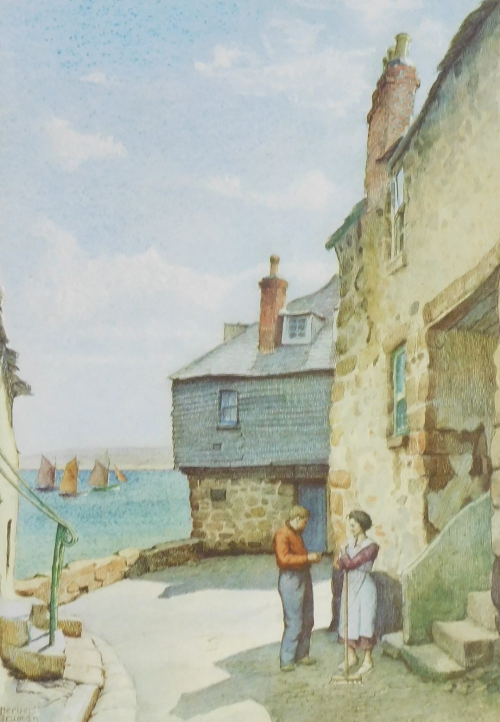 A group of pictures, prints, etc., to include after Herbert Truman, The Warren St Ives, colour print - Image 3 of 5