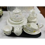 A Wedgwood Campion pattern part tea and dinner service, to include teapot, gravy boat and saucer, mi