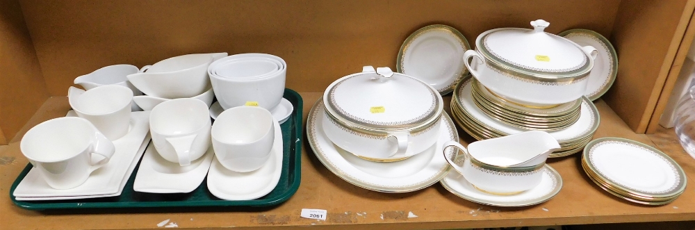 A Paragon Kensington pattern part dinner service, comprising two tureens and covers, gravy boat and