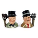 Two Royal Doulton Laurel and Hardy character jugs, comprising Oliver Hardy limited edition 1089/3500