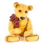 A Royale Stratford figure of a seated bear, limited edition 204/1000, painted by VB, 23cm high, boxe