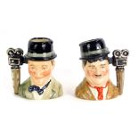 Two Royal Doulton Laurel and Hardy character jugs, comprising Oliver Hardy limited edition 2127/3500