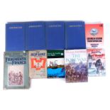 A group of war related books, including Swiftly they Struck, Noons, Aeronautics, The Boar War, The B