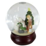 A Coalport Characters The Snowman Snow Globe, Christmas Friend's Glitter Globe, 14cm high, boxed.