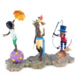 Three Blackshear Jamboree Parade figures, First Limited Edition, comprising Tiny Tina, Jingles, Bird