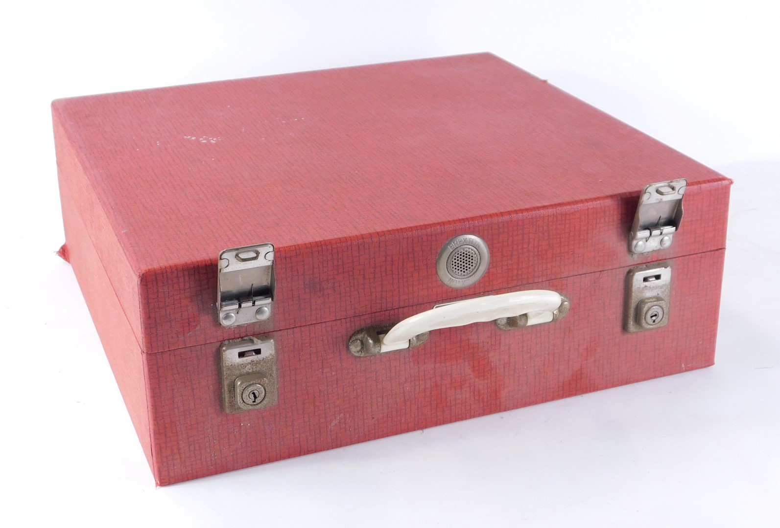 A Brexton picnic hamper, with red and white floral pattern, cased cutlery and Tupperware, in a fitte - Image 2 of 2