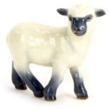 A Royal Copenhagen porcelain figure of a lamb, no 758, 9cm high.