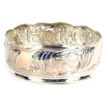 A silver Art Nouveau style fruit basket, with water lily detail, import mark, George Bedingham, Lond