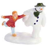 A Coalport Characters The Snowman figure group, The Adventure Begins, Snowman and Boy running, first