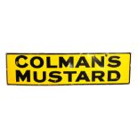 A Colman's Mustard advertising sign, 41cm x 157cm.