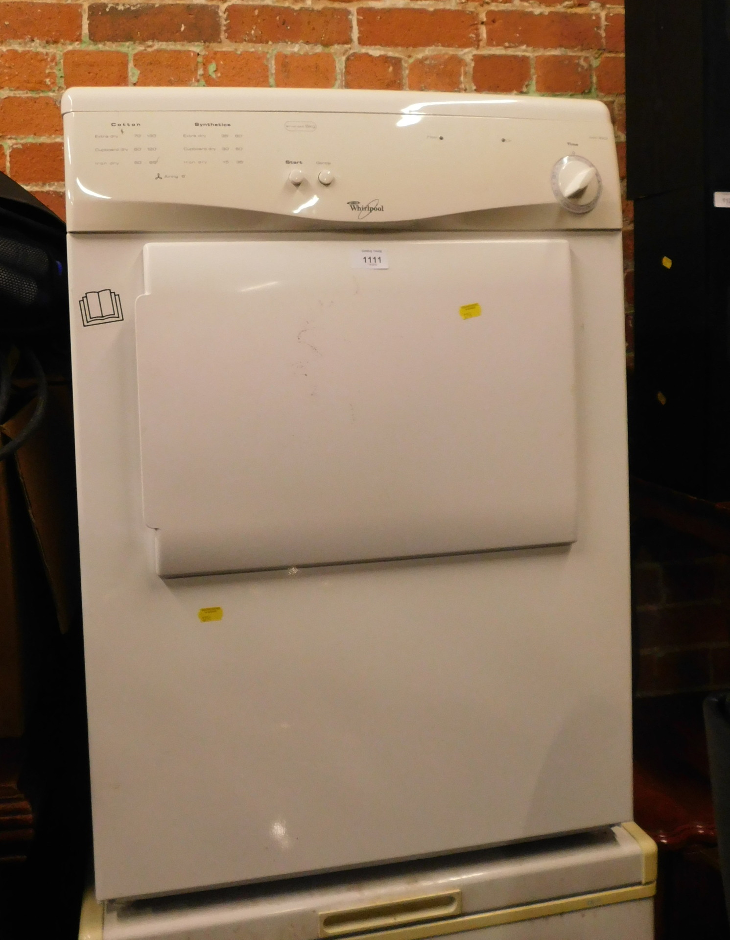 A Whirlpool 6kg tumble dryer.