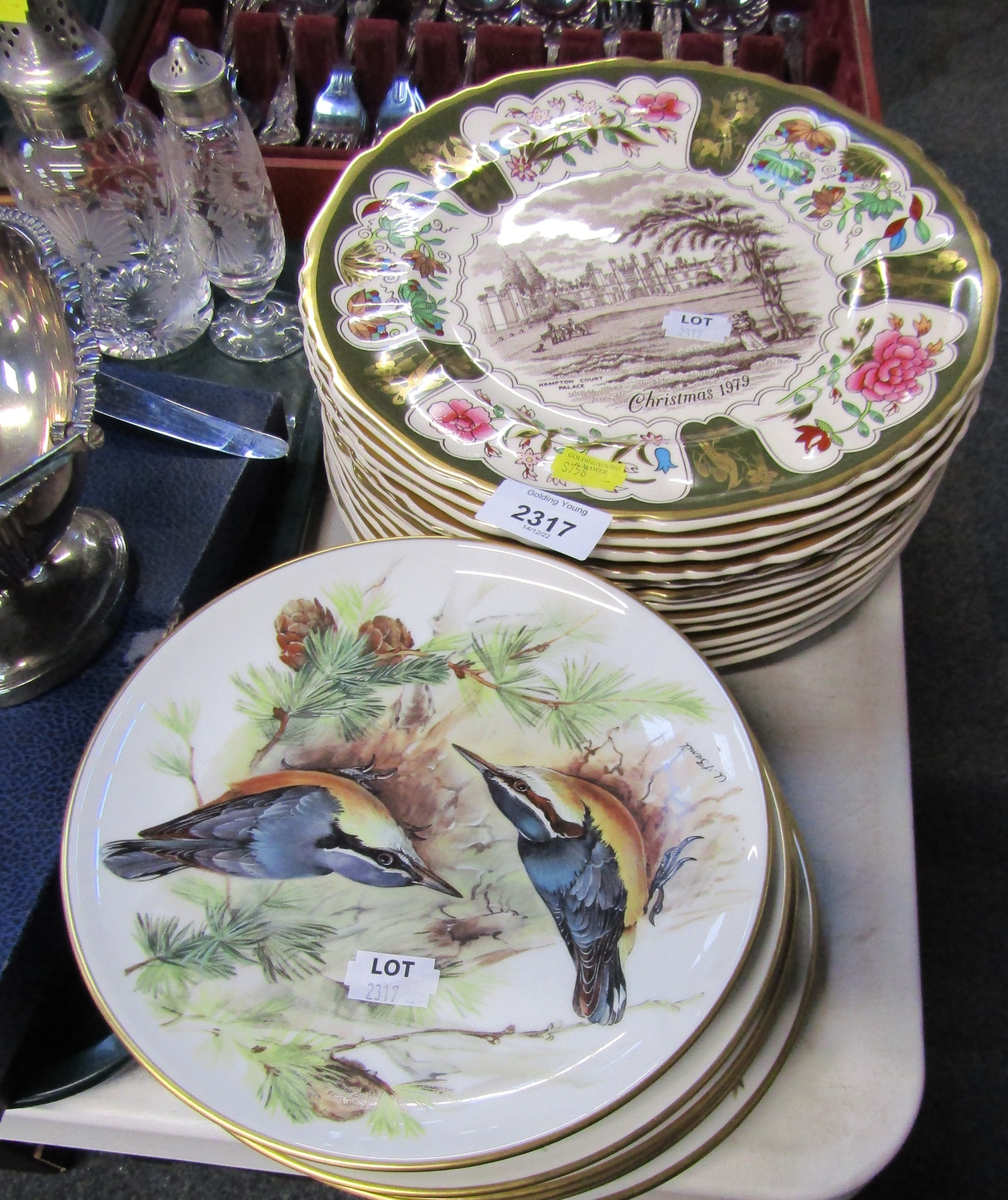 A group of collector's plates, including Mason's Christmas plate range, WWF Bird plates. (a quantity