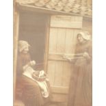 Francis (Frank) Meadow Sutcliffe (1853-1941). Two women winding wool, gelatin carbon print, signed i