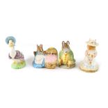 Various Royal Albert Beatrix Potter figures, Hunca Munca, 6cm high, Samuel Whiskers, Jemima Puddledu