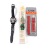 A group of Swatch watches, comprising chronograph gentleman's wristwatch with 22 jewel movement seri