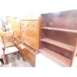 A quantity of sundry furniture, to include sideboard, bureau, blanket box, bookcase, etc.