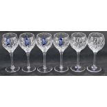 A set of six Stuart crystal Manhattan sherry glasses, 18cm high. (6, in three boxes)